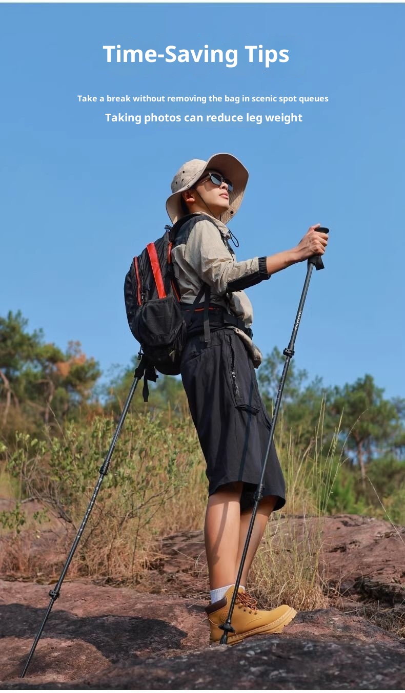 001 Fiber Trekking Pole Professional Climbing Outdoor Walking Carbon Ultra-light Telescopic Anti-slip Stick For Children_voghion.com