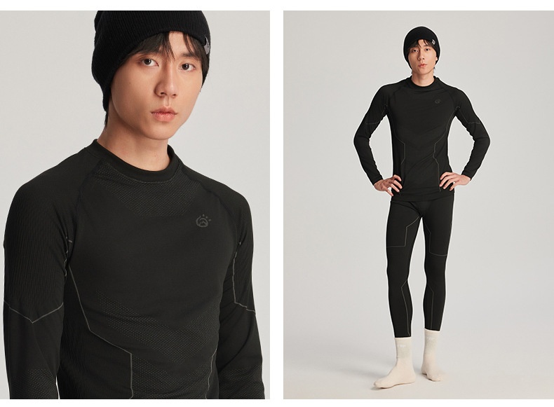 001 TANPO Outdoor Men's Thermal Underwear Set Skiing Sports Running Quick-Dry Layer Autumn Winter Base Shirt And Pants_voghion.com