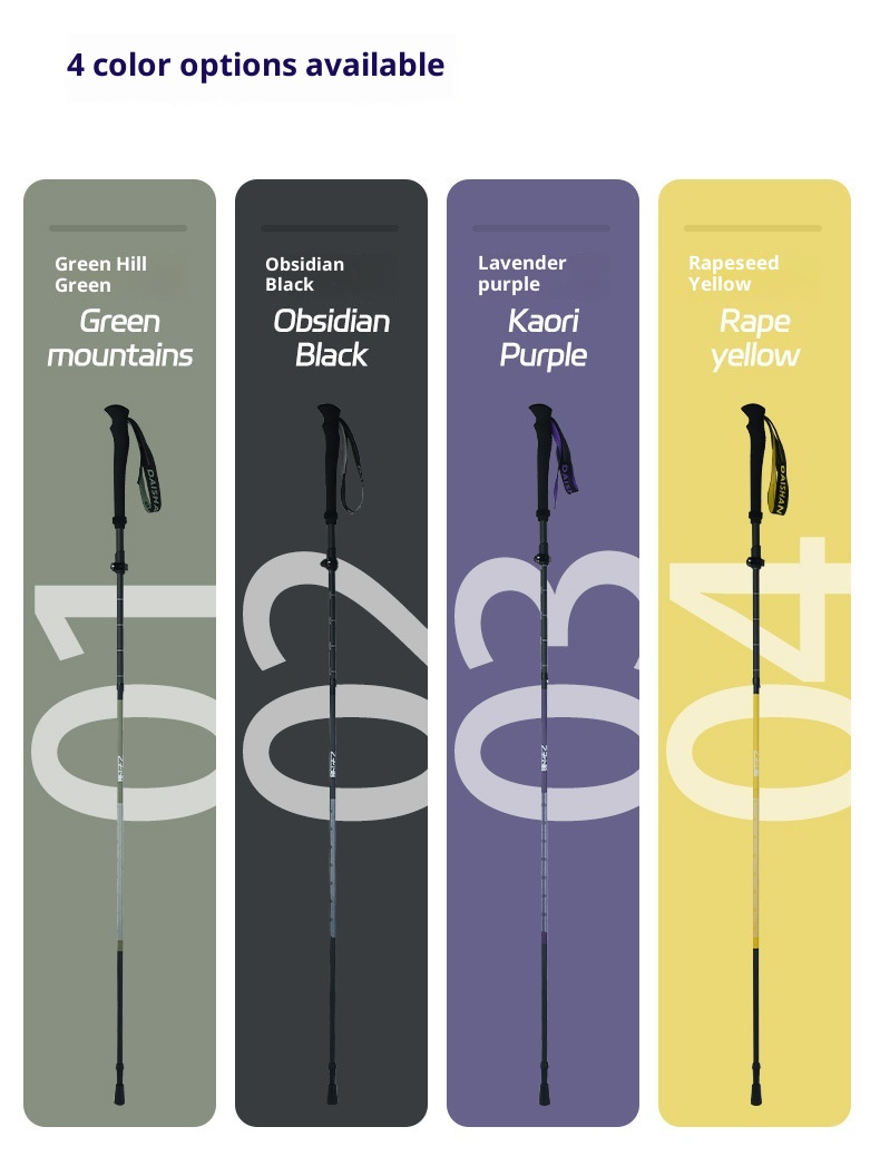 Bâtons de randonnée professionnels pliables et télescopiques 001 3K, ultra-légers, en fibre de carbone, pour le trail et la course à pied. Verrouillage externe._voghion.com