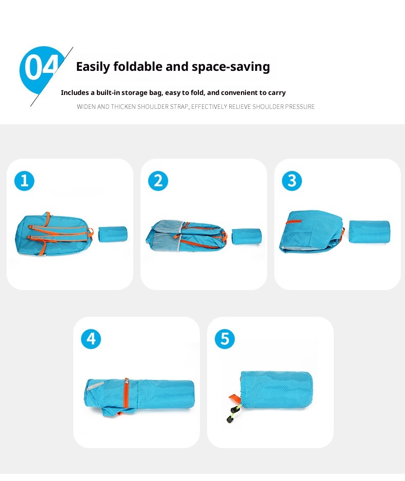 001 Nuovo zaino di grande capacità per uomo e donna, borsa portaoggetti pieghevole, borsa da escursionismo e ciclismo ultraleggera e resistente all'acqua_voghion.com