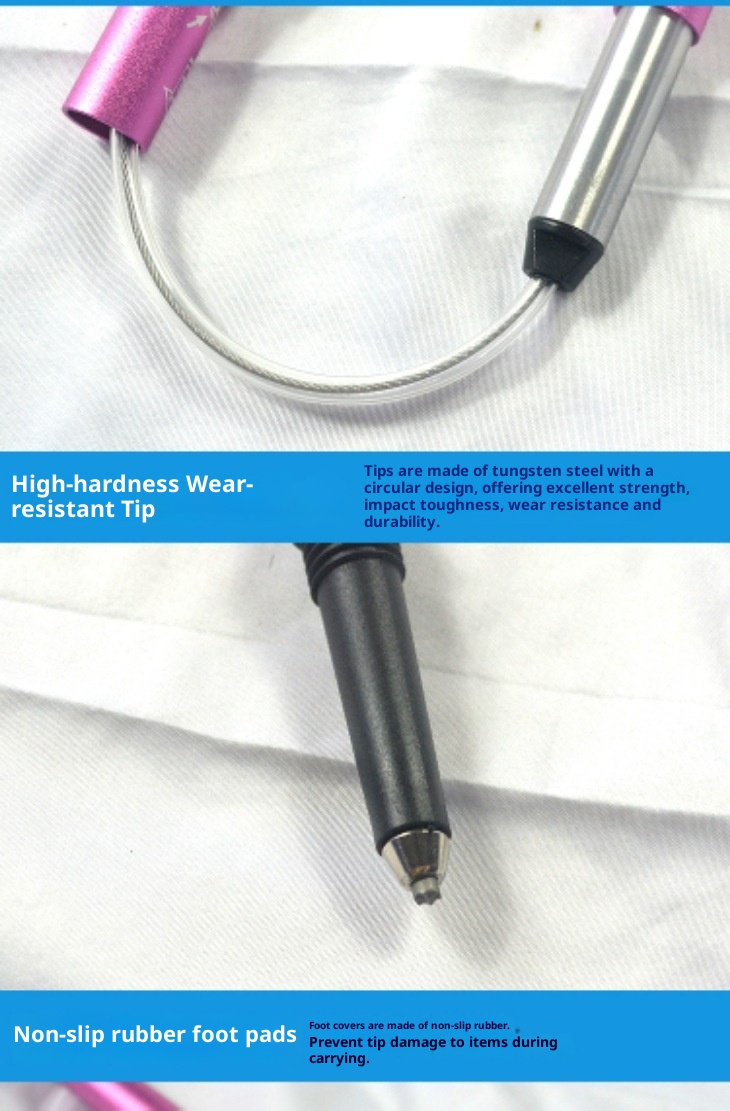 001 Mini bastone da passeggio in fibra di carbonio per bambini, leggero, pieghevole, da escursionismo, per esterni, portatile, attrezzatura da arrampicata_voghion.com