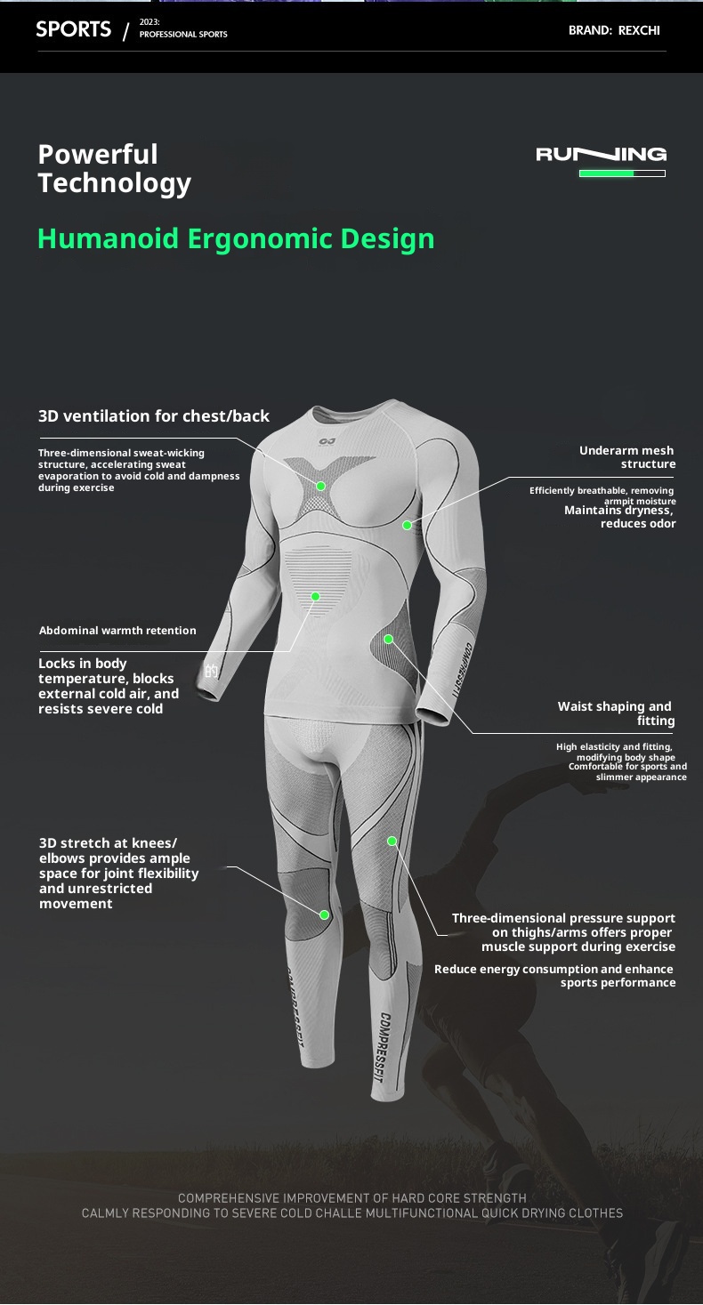 001 Outdoor-Skibekleidung, schnelltrocknend, für Damen und Herren, Schneeradfahren, schweißableitende Thermounterwäsche, Sportunterwäsche-Set_voghion.com