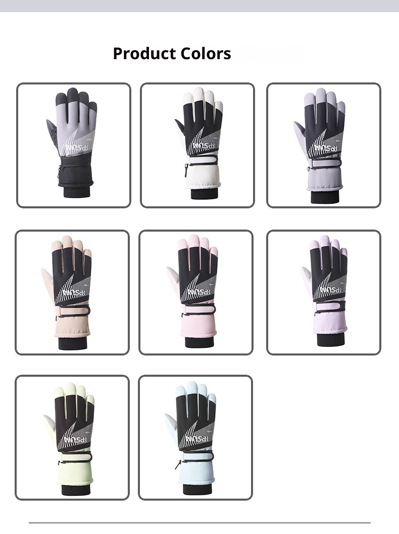 001 Neue, dicke Winterhandschuhe für Herren zum Skifahren und Radfahren, warm, fleecegefüttert, winddicht, wasserdicht, touchscreentauglich, modisch_voghion.com