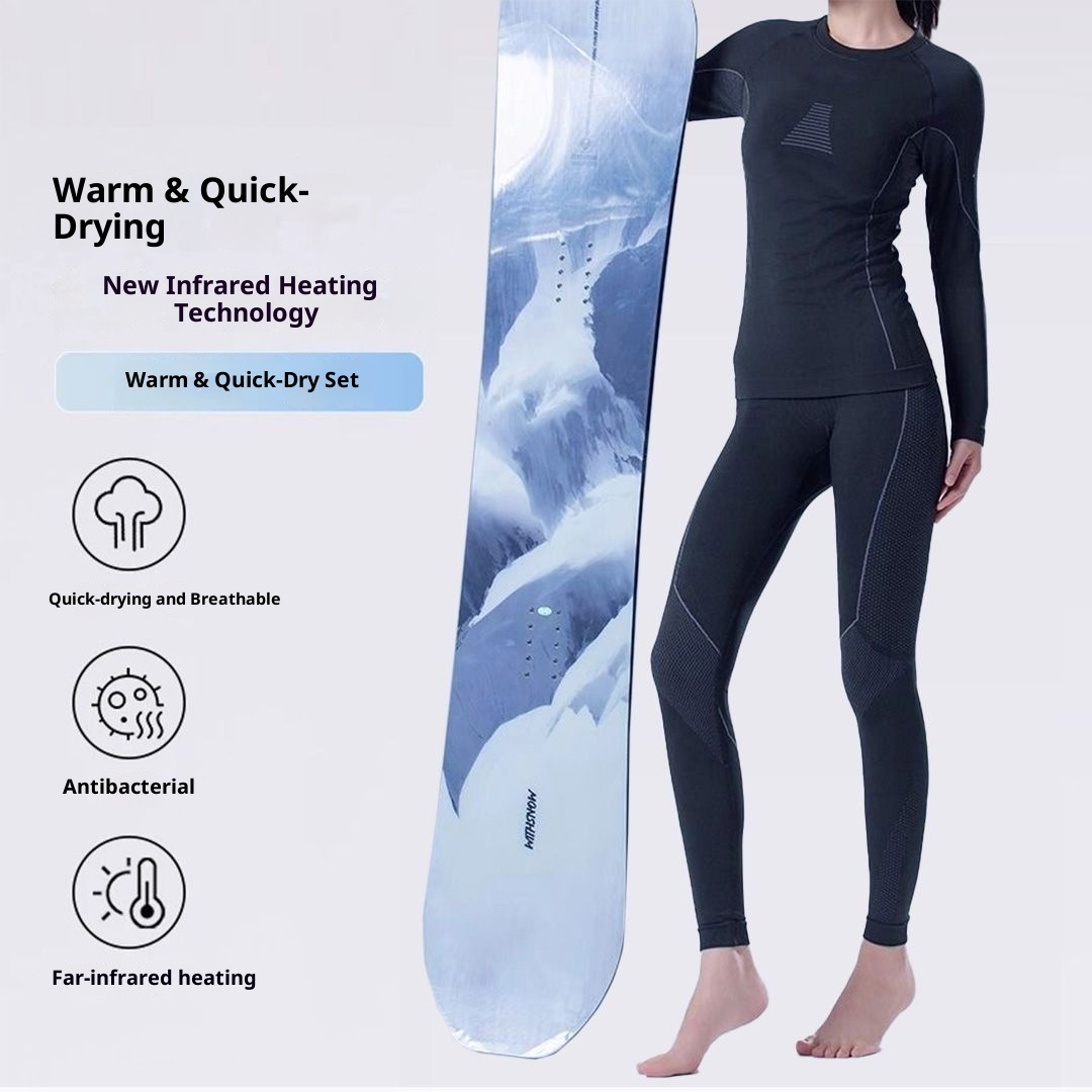 001 Outdoor Autumn Winter Cold-Proof Thermal Skiing Functional Underwear Men And Women Running Hiking Mountaineering Sports_voghion.com