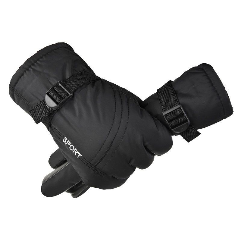 001 Herren-Skihandschuhe aus gefütterter, dicker Baumwolle, warm, winddicht, kältebeständig, wasserdicht, ideal für Studenten, Radfahrer, Motorradfahrer und den Winter._voghion.com