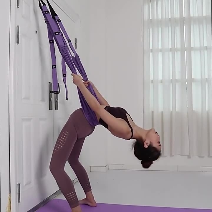 001 Hava İpi Tek Kelimelik At Alt Sırt Eğitmeni Bölme İnversiyon Yoga Yardımı Direnç Bandı Dans Esneme Kayışı_voghion.com