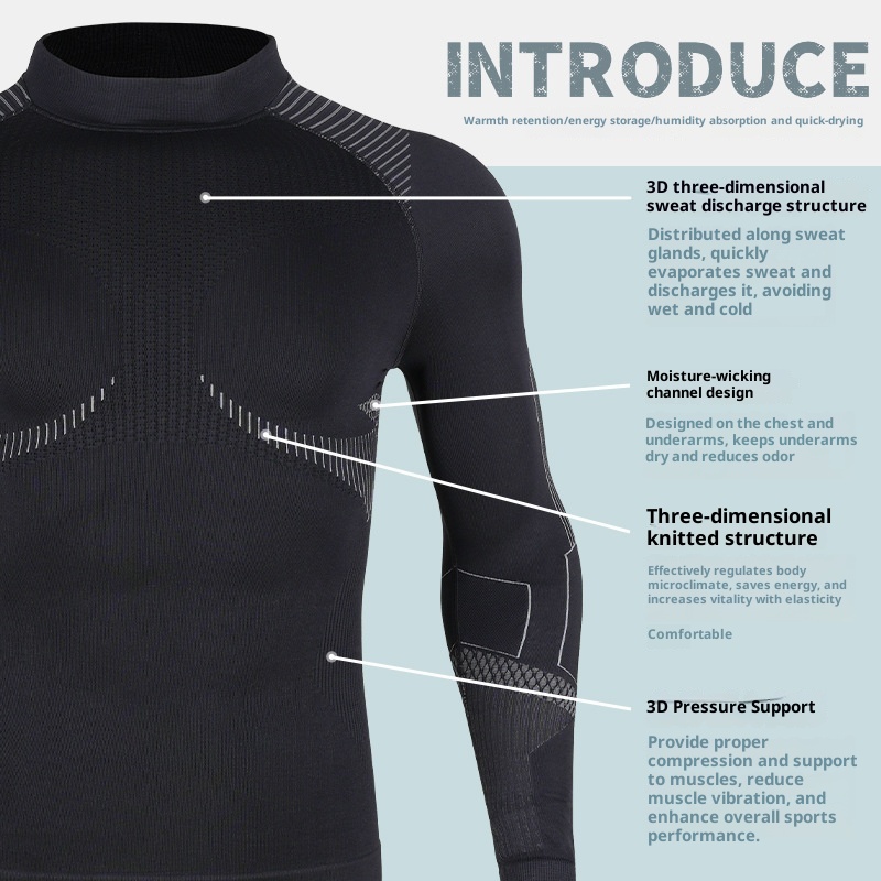 001 Winterthermische skikleding voor mannen en vrouwen Buitensporten Vochtafvoerend Snel drogend Wandelen Bergbeklimmen Fitness_voghion.com