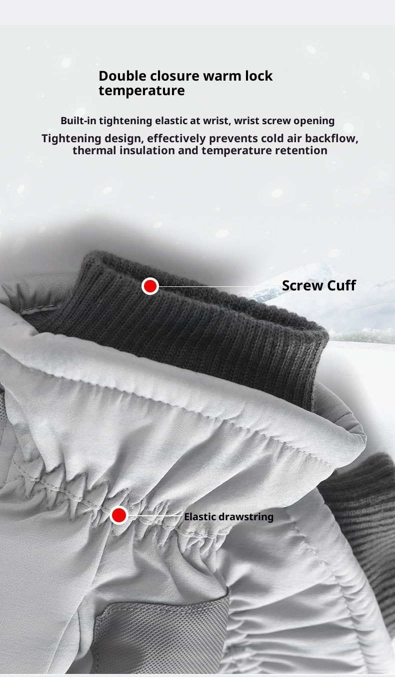 001 Footprint Premium Ski Cycling Gloves Men Winter Waterproof Windproof Riding Motorcycle Touchscreen Cold Resistant_voghion.com