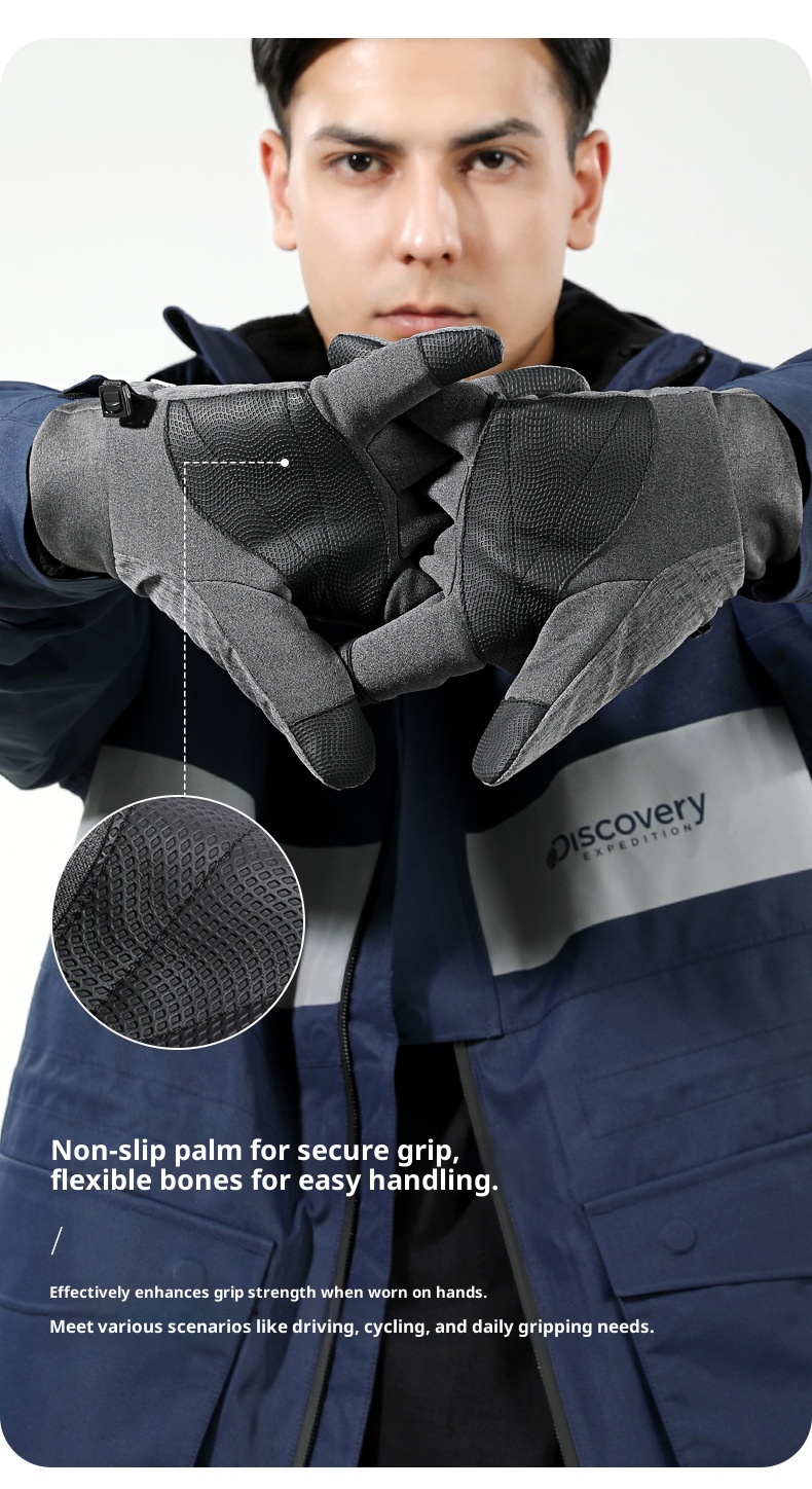ActiveGo Outdoor Cycling Thermal Winter Couple Riding Windproof Coldproof Fleece Lined Thickened Non-slip Ski Touchscreen Gloves_voghion.com
