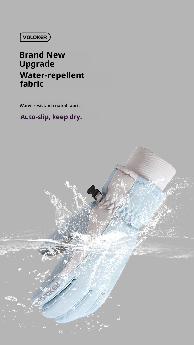 001 Winter-Skihandschuhe für Erwachsene, winddicht, wasserdicht, fleecegefüttert, dick, professionell, warm für Outdoor-Aktivitäten_voghion.com