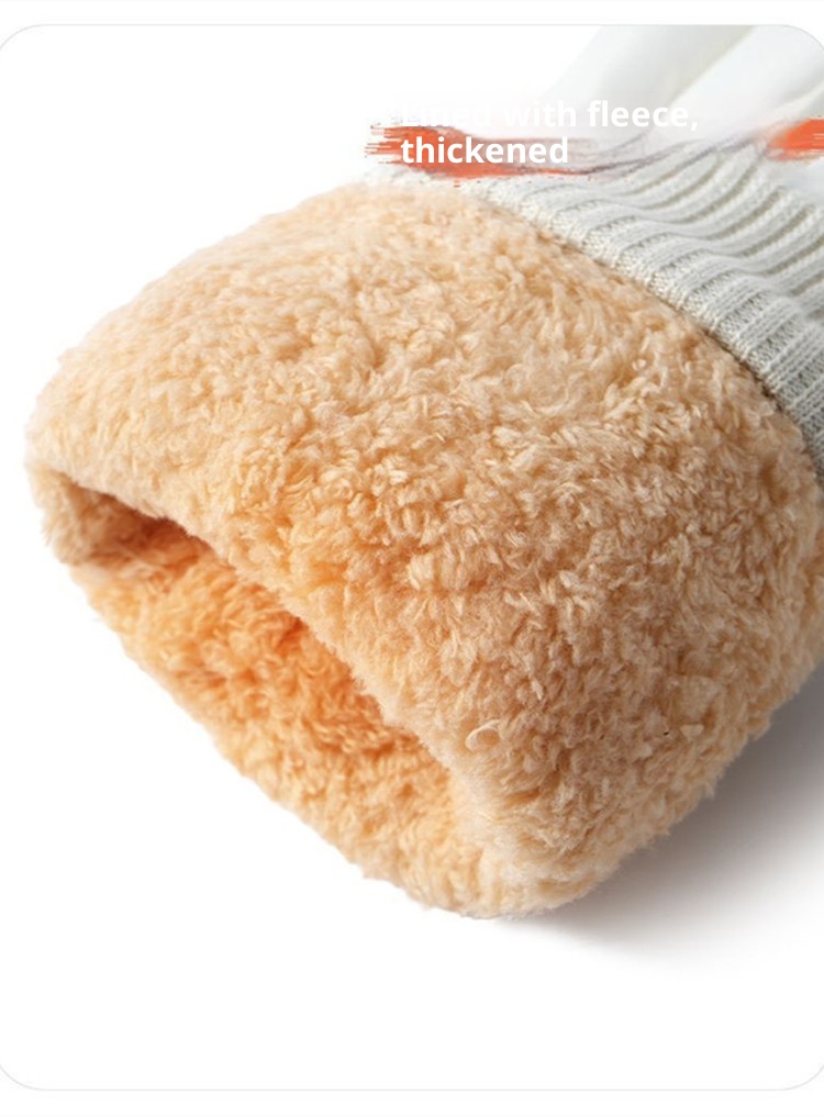 001 Weiße Skihandschuhe von Pochacco für Herbst und Winter: Warm, Touchscreen-geeignet, kälte- und wasserdicht, mit Fleece gefüttert, dick gefüttert, ideal zum Reiten im Freien._voghion.com