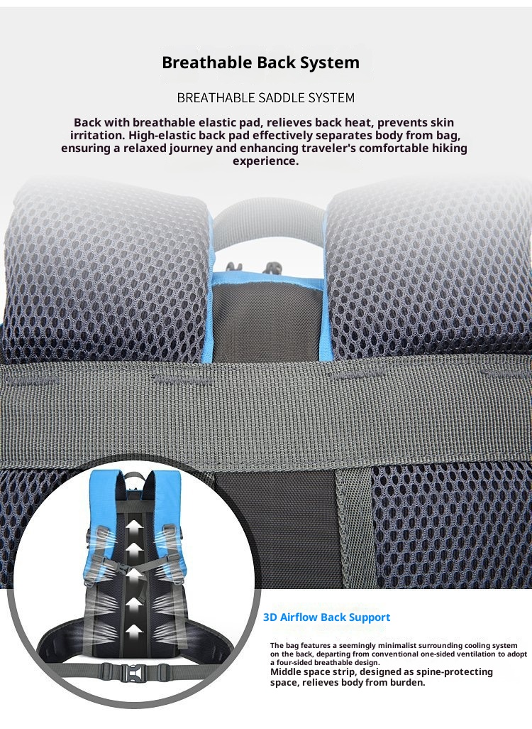 001 Hiking Trekking Dubbele Schouder 40L Outdoor Rugzak Nylon Lichtgewicht Waterdichte Multifunctionele Reistas_voghion.com