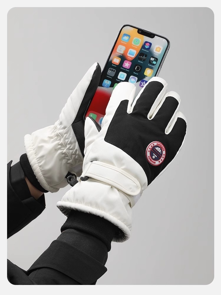 001 Winterskihandschoenen voor mannen en vrouwen, buitensporten, elektrische fiets, fleecevoering, warm, winddicht, waterafstotend,_voghion.com