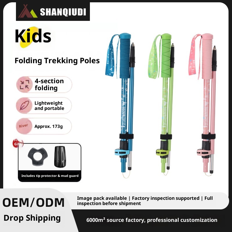 001 Bastone da passeggio ultraleggero pieghevole per bambini da 32 cm, per arrampicata e trekking_voghion.com