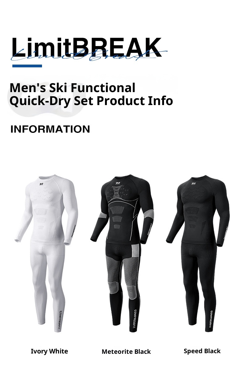 001 Men's Quick-Dry Skiing Jacket Winter Outdoor Cycling Running Mountaineering Sports Functional Compression Base Layer_voghion.com