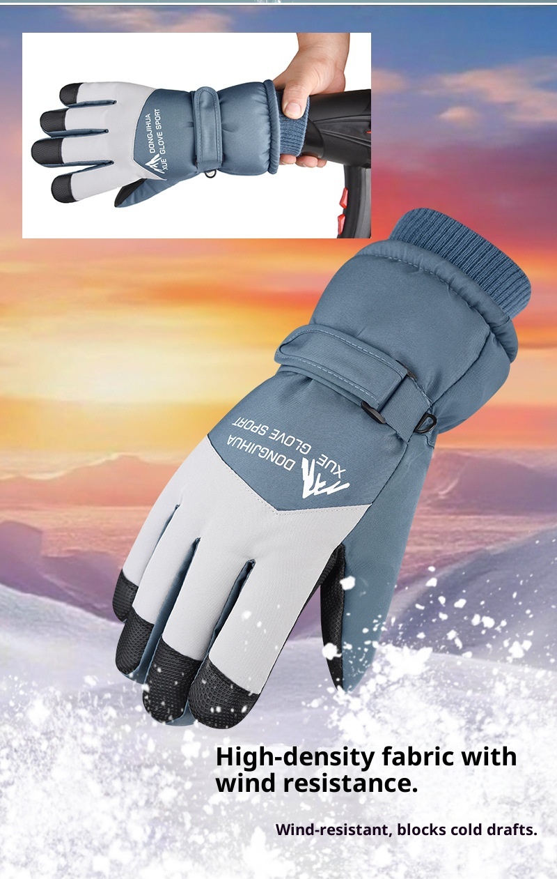 001 Winter Ski For Men And Women Outdoor Cycling Sports Warm Fleece Lined Thickened Cold-Proof Waterproof Non-Slip_voghion.com
