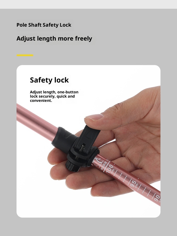 001 Children's Trekking Pole Three-Section Telescopic Foldable Walking Stick Aluminum Alloy Ultra-Light Portable Outdoor_voghion.com