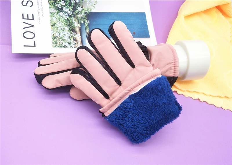 001 Thickened Ski Gloves For Women Winter Korean Version Cold-Proof Warm Cycling Cotton Fleece Student Electric Bike_voghion.com