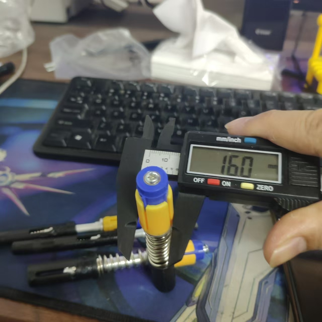 001 Trekking Pole Accessories Head Shock Absorption System Outdoor Hiking Black White With Yellow And Blue Expansion Series_voghion.com