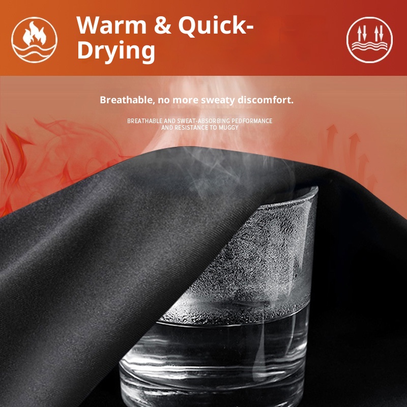 001 Intimo sportivo invernale da uomo ad asciugatura rapida, intimo termico da corsa, strato di base, set fitness in pile per attività all'aperto_voghion.com