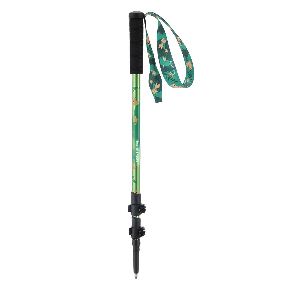 001 Children's Trekking Pole Three-Section Telescopic Foldable Walking Stick Aluminum Alloy Ultra-Light Portable Outdoor_voghion.com