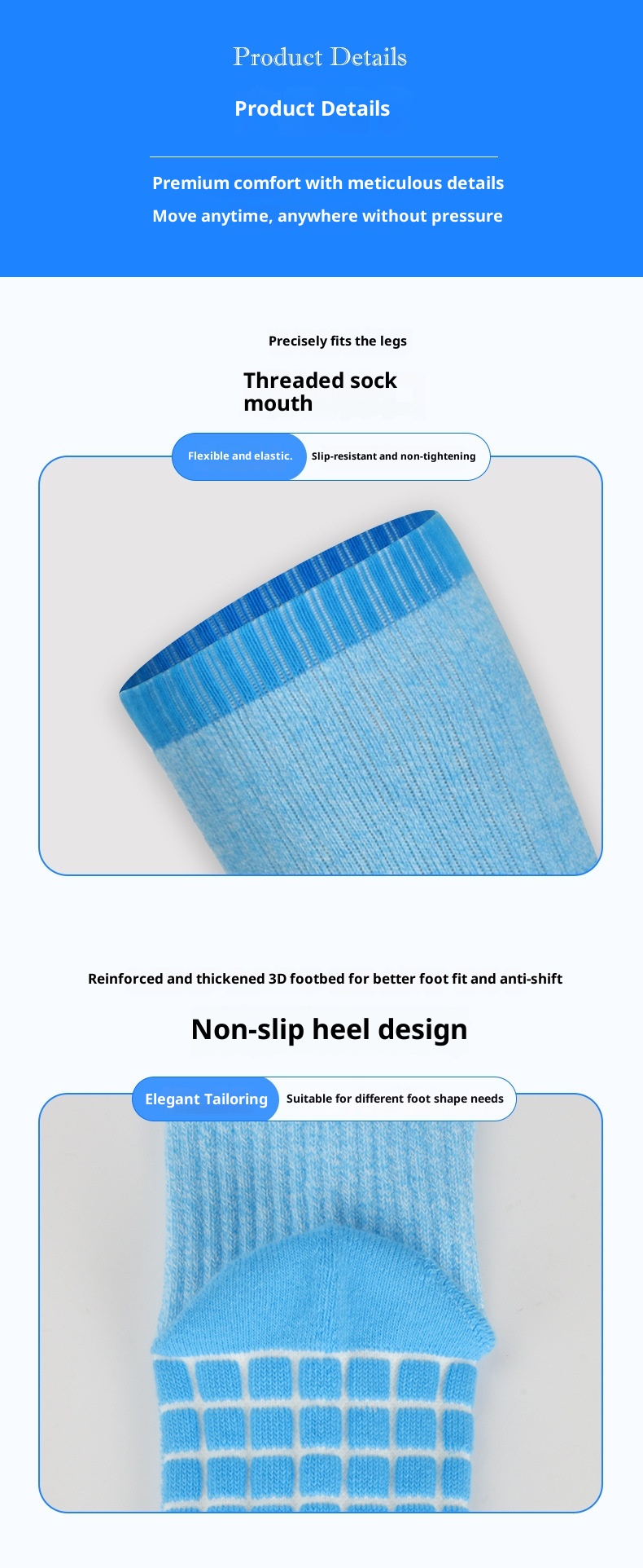 ActiveGo ActiveGo High Tube Women's Sports Mountaineering Calf Thickened Fleece Warm Windproof Cold-Proof Ski Socks_voghion.com