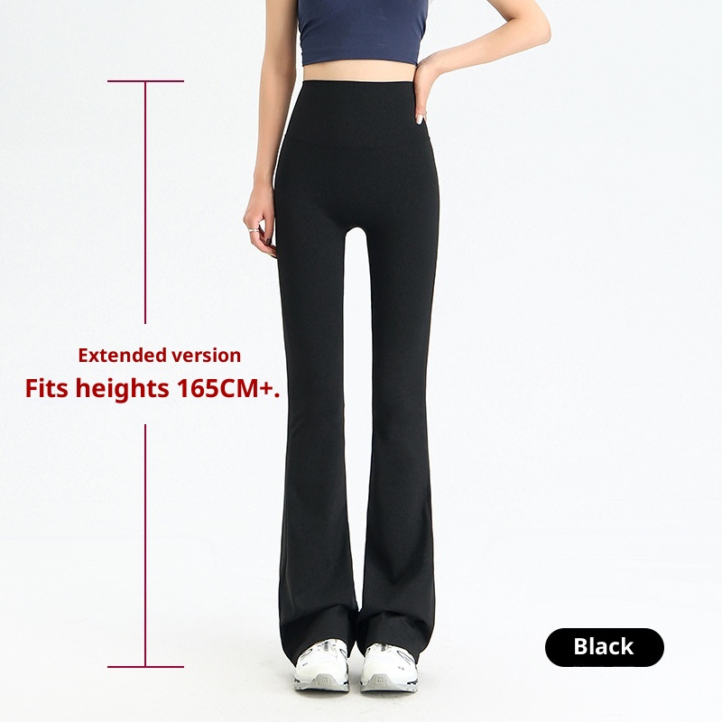001 Yoga Flared Extended Women Tummy Control Hip Lift Slimming Bell Bottom Quk-Dry Casual Sports Dance Fitness Pants_voghion.com