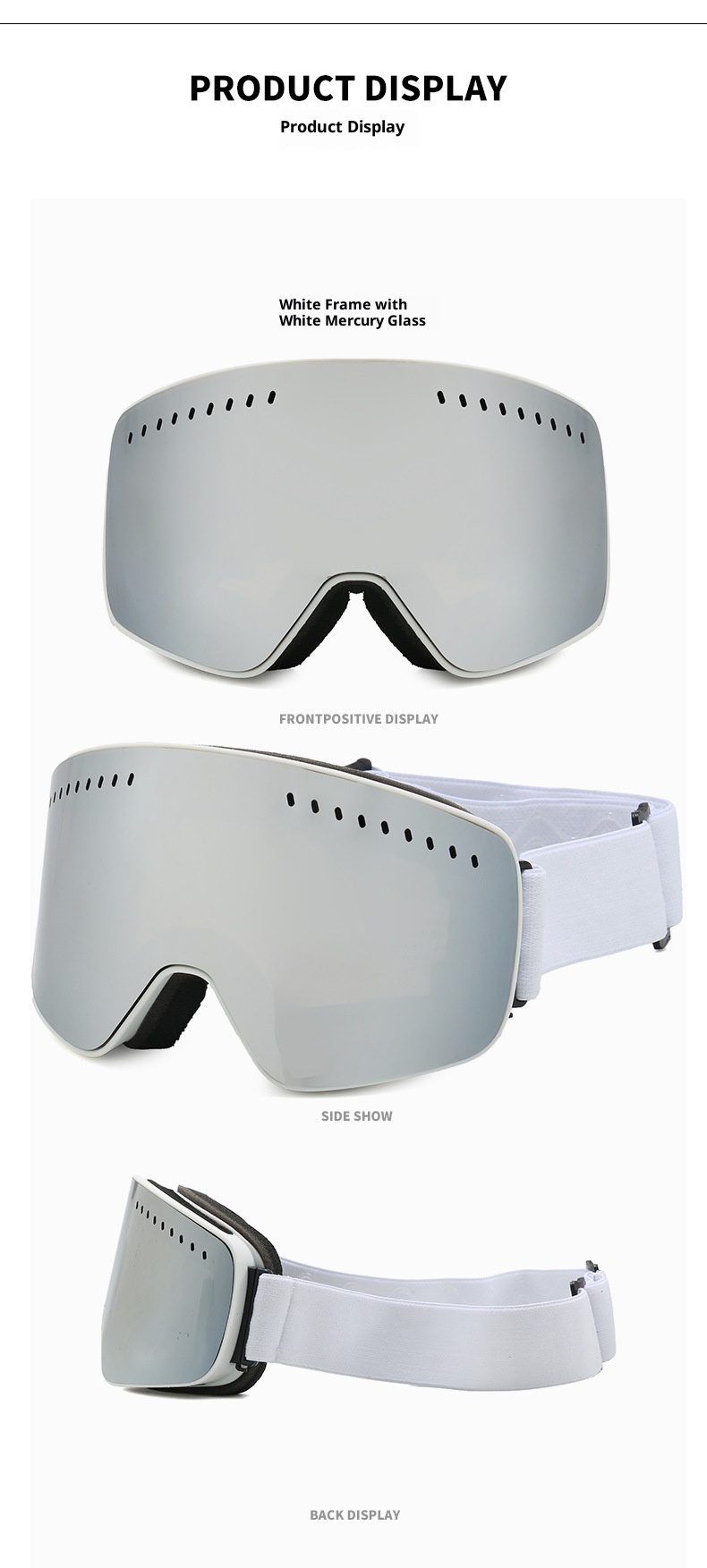 Gafas de esquí de doble capa antivaho, superficie de columna colorida y amplia visión, resistentes al viento, para invierno, para miopía y montañismo._voghion.com