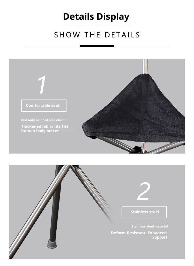 001 Crutches Anti-fall Thickened Foldable Portable Crutch Lightweight Triangle Stool Can Sit Hiking Stick_voghion.com