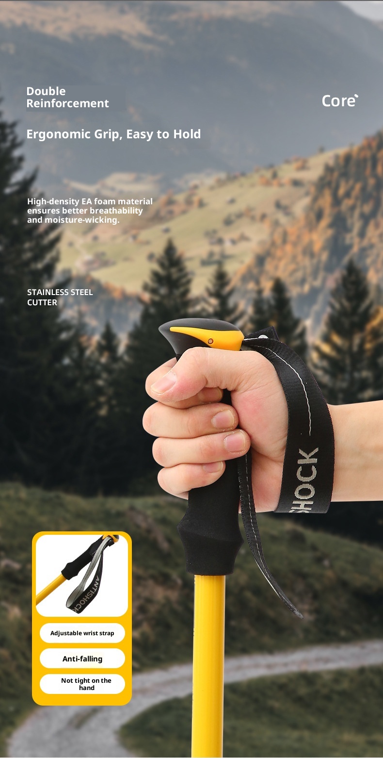 001 Bastoncini da trekking professionali da arrampicata pieghevoli per esterni in fibra di carbonio ultraleggeri telescopici per escursionismo antiscivolo_voghion.com