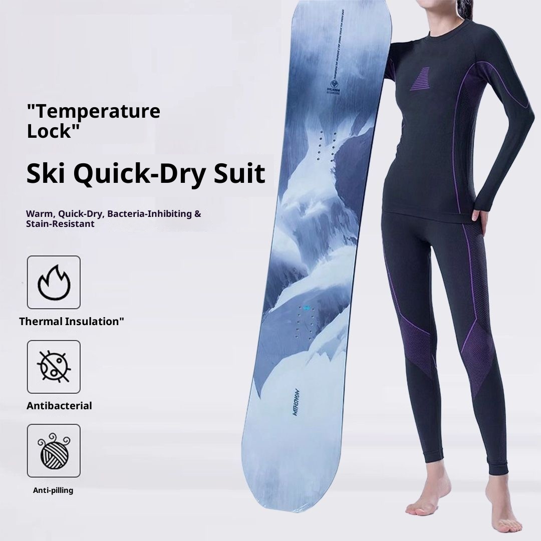 001 Outdoor Autumn Winter Cold-Proof Thermal Skiing Functional Underwear Men And Women Running Hiking Mountaineering Sports_voghion.com