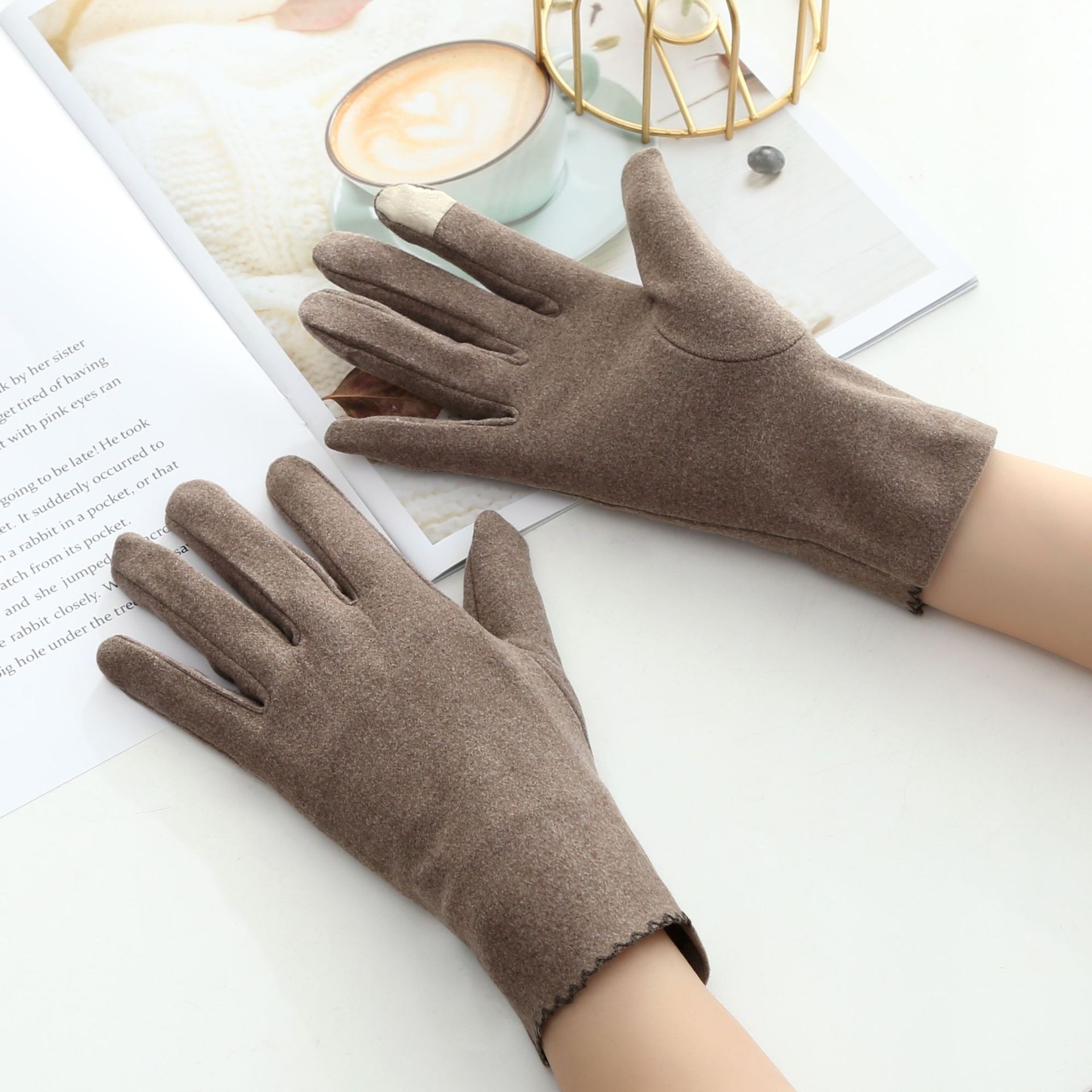 001 Thermohandschuhe Radfahren Skifahren, Innenfutter, Herbst- und Winterhandschuhe, Outdoor-Selbstwärmer, Geeignet für die Arbeit,_voghion.com