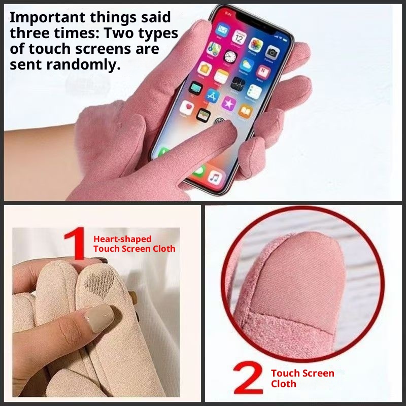 001 Warm voor dames Winter Fleece gevoerd Verdikt Fietsen Koudebestendig Winddicht Touchscreen Outdoor Skiën Rijhandschoenen_voghion.com