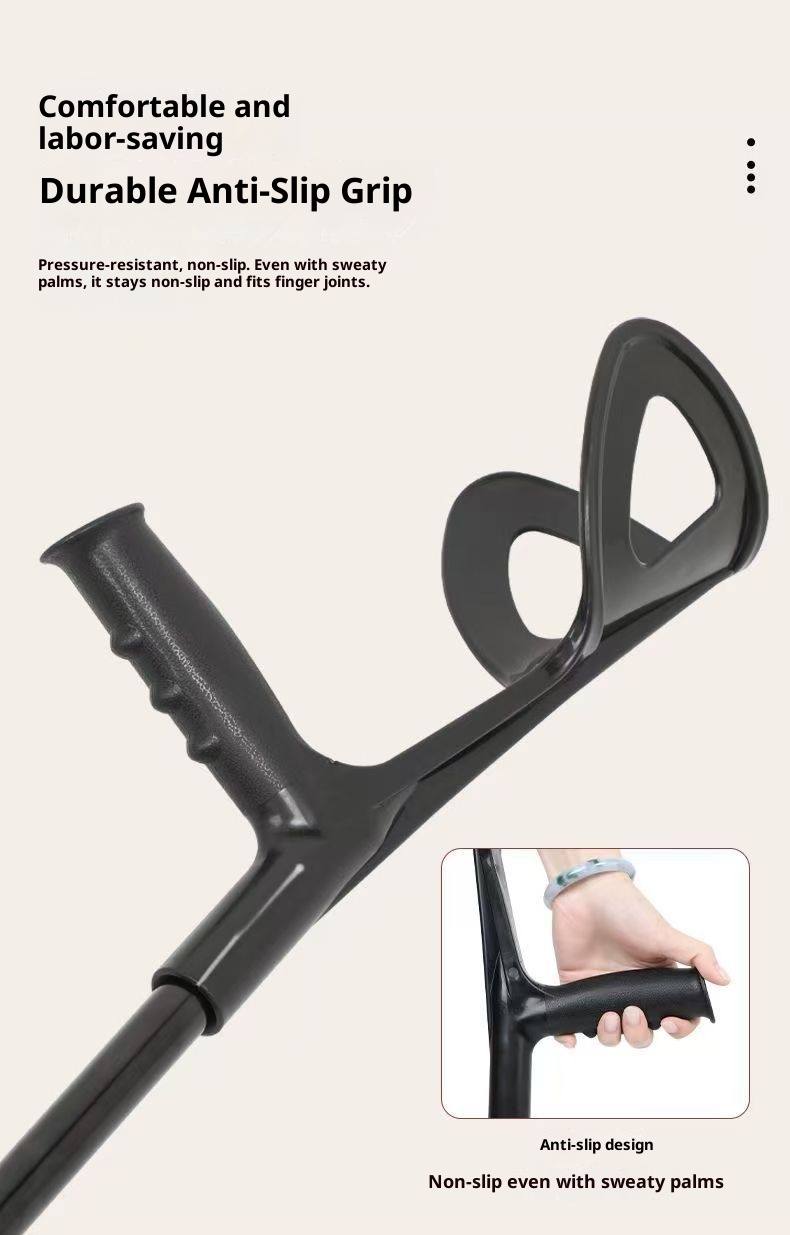 001 Dongfangwei tipo di braccio in lega di alluminio con cinghia per gomito per giovani stampelle pieghevoli antiscivolo doppie all'ingrosso in fabbrica_voghion.com