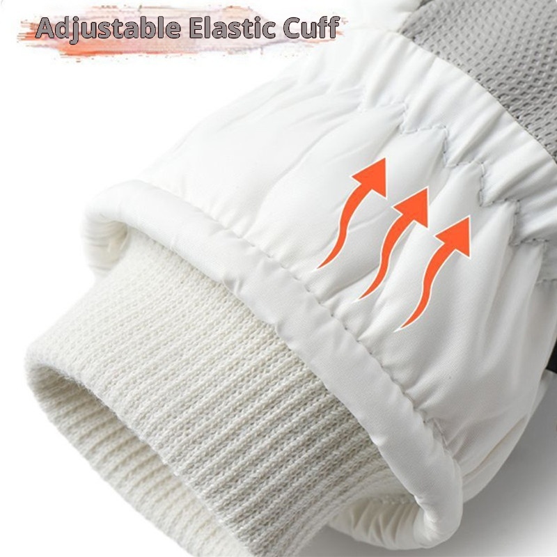 001 Weiße Skihandschuhe von Pochacco für Herbst und Winter: Warm, Touchscreen-geeignet, kälte- und wasserdicht, mit Fleece gefüttert, dick gefüttert, ideal zum Reiten im Freien._voghion.com