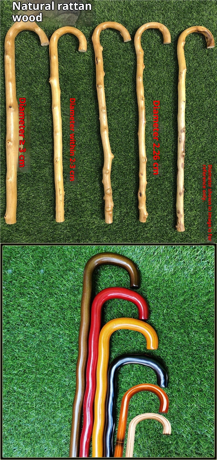 001 Bastone da trekking in legno per anziani Bastone da passeggio Bastone da passeggio singolo integrato in legno massello vintage con cuscinetto antiscivolo in rattan robusto No_voghion.com