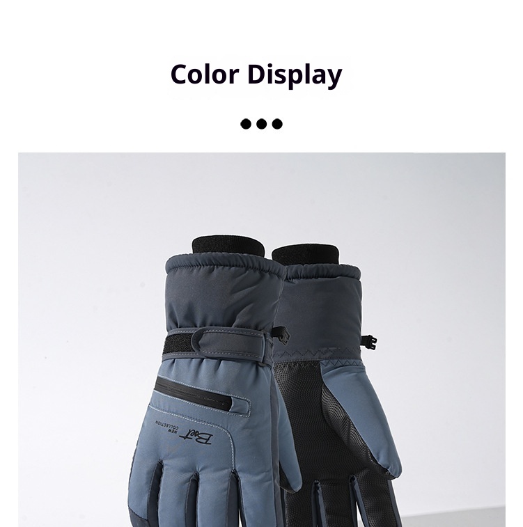 001 Women's Winter Ski Gloves, Warm, Touchscreen, Cold-Proof, Snow Play, Water-Resistant, Thickened, Fleece-Lined, Cycling,_voghion.com