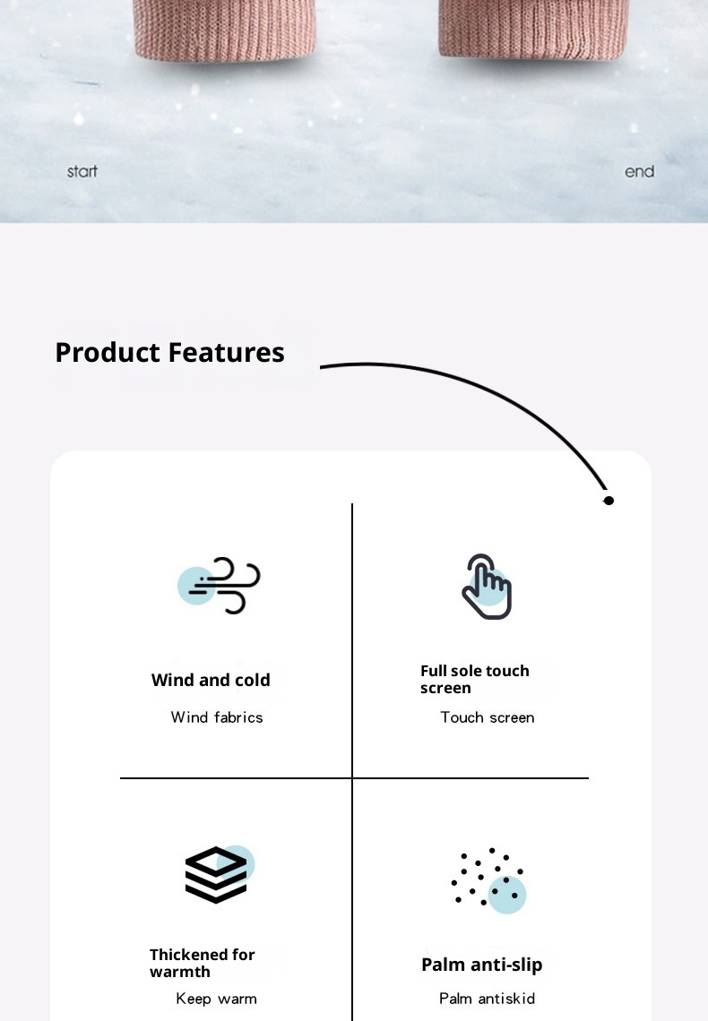 ActiveGo Winter Outdoor Sport Warme Handschoenen Fietsen Elektrische Fiets Winddicht Waterdicht Fleece Touchscreen Skiën Koude Bescherming_voghion.com