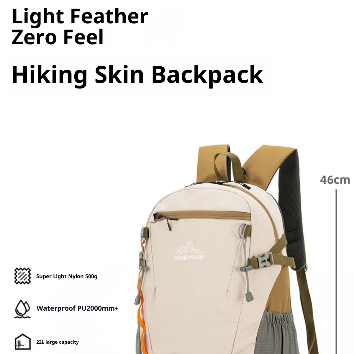 001 Outdoor Hiking Mountaineering Bag Women Waterproof Ultralight Small 22L Travel Climbing Lightweight Backpack_voghion.com