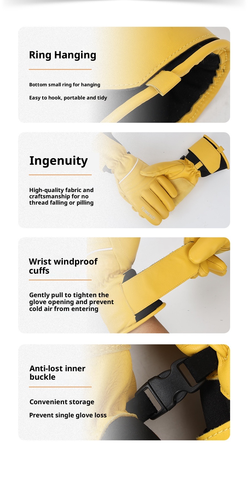 ActiveGo Winter-Outdoor-Sportarten Skifahren Radfahren Fleecegefüttert Verdickt Kältebeständig Winddicht Touchscreen Warme Handschuhe_voghion.com