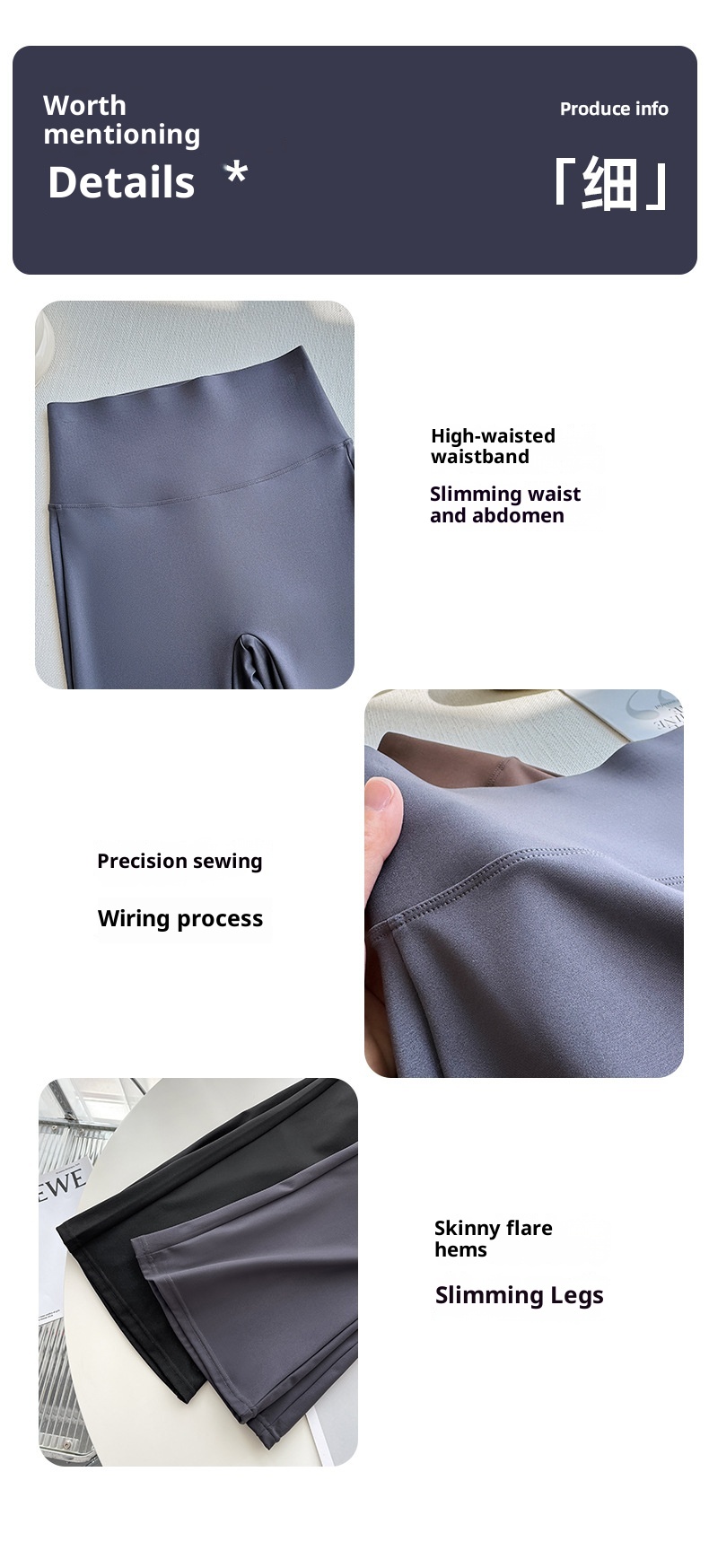 001 Yoga Flared Extended Women Tummy Control Hip Lift Slimming Bell Bottom Quk-Dry Casual Sports Dance Fitness Pants_voghion.com