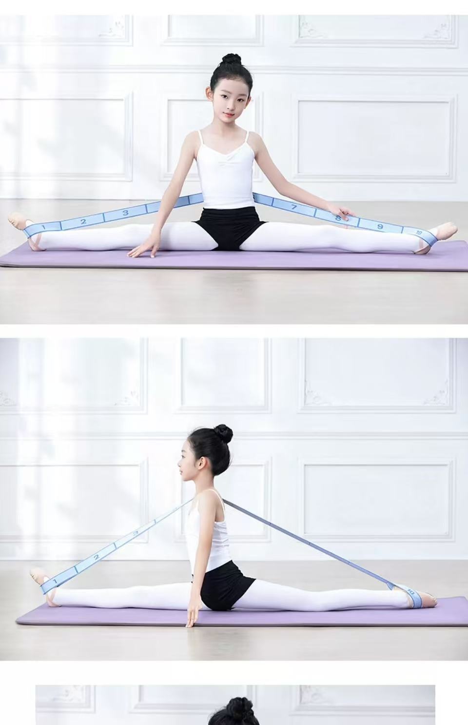 001 Segmentiertes digitales Yoga-Tanz-Ballett-Training Spezial-Dehnung Schulteröffnung Schönheits-Rücken-Widerstandsband_voghion.com