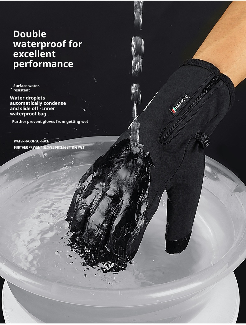 ActiveGo Leiqi Winter Cycling Outdoor Sports Mountaineering Waterproof Windproof Warm Thickened Cotton-Padded Unisex Ski Gloves_voghion.com