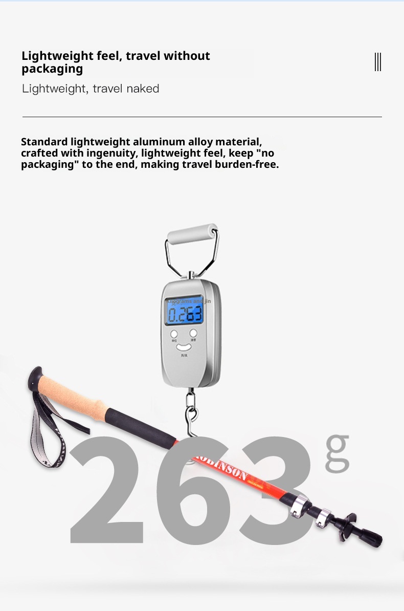 001 Robinson Dreiteiliges, ultraleichtes, tragbares Teleskop-Wanderzelt aus Aluminiumlegierung mit externem Schloss und für Outdoor-Sportarten wie Wandern und Spazierengehen_voghion.com