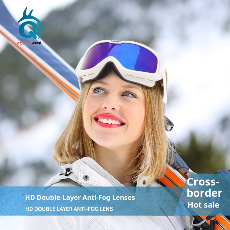 Gafas de esquí y montaña para nieve, resistentes al viento, de doble capa, antivaho y transfronterizas, graduadas (001)._voghion.com