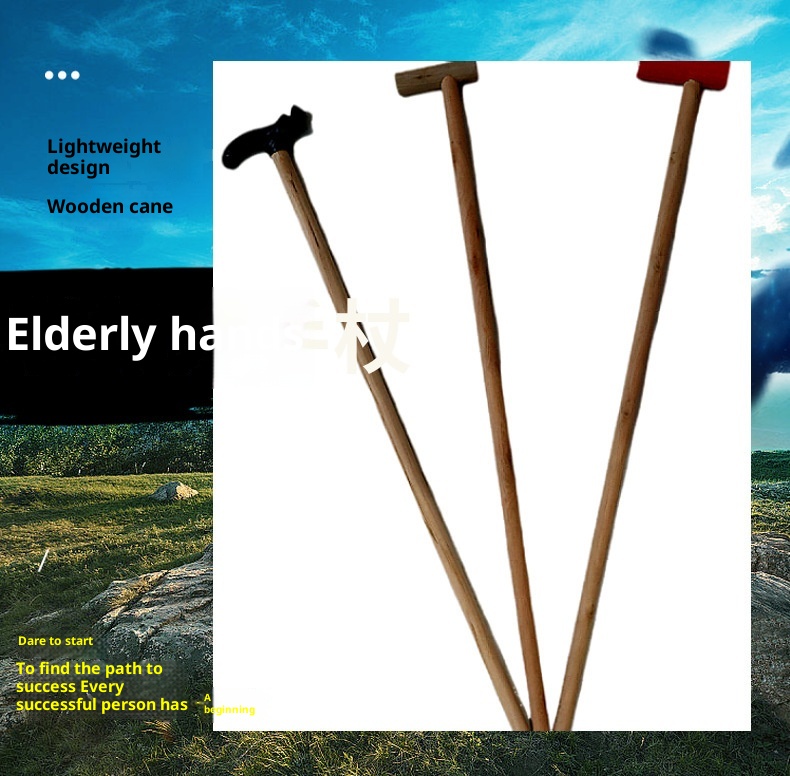 001 Factory Direct Supply Solid Wood Trekking Poles Wooden Sticks Lightweight Skiing Anti-Slip Walking Stick Outdoor Men And_voghion.com