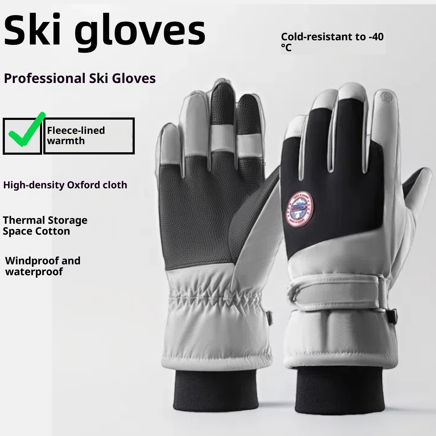 001 Winterskihandschoenen voor mannen en vrouwen, buitensporten, elektrische fiets, fleecevoering, warm, winddicht, waterafstotend,_voghion.com