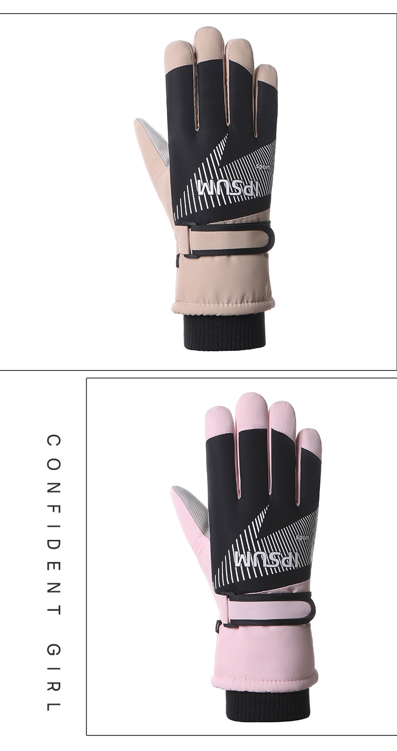 001 Neue, dicke Winterhandschuhe für Herren zum Skifahren und Radfahren, warm, fleecegefüttert, winddicht, wasserdicht, touchscreentauglich, modisch_voghion.com