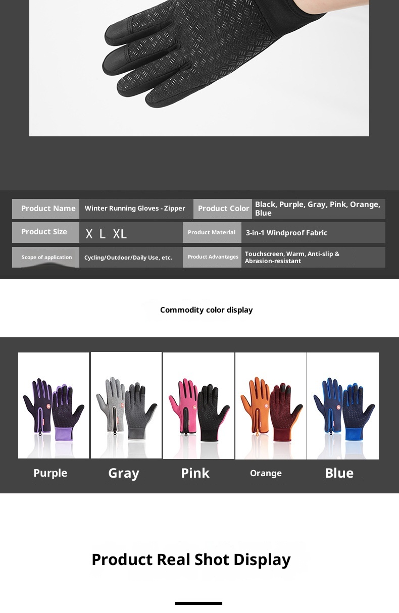 001 Heren en dames hardlopen bergbeklimmen skiën fietsen buiten warme sport handschoenen waterbestendig touchscreen lente herfst_voghion.com