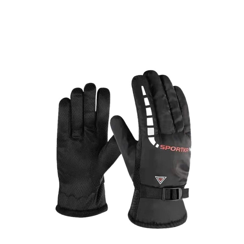 001 Men's Winter Women's Warm Cycling Cold-Proof Fleece-Lined Thickened Windproof Waterproof Motorcycle Skiing Cotton Gloves_voghion.com